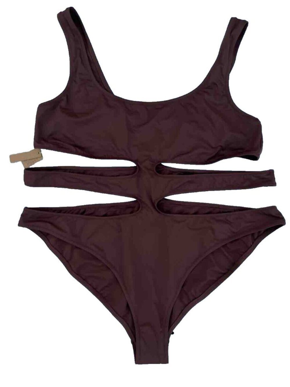 NWT SKIMS Swim Cocoa Cutout Monokini One Piece Swimsuit 4X